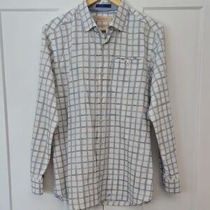 Tommy Bahama White and Blue Plaid Shirt